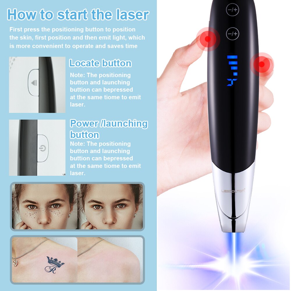 Laser Picosecond Pen Freckle Tattoo Removal Aiming Target Locate Position  Mole Spot Eyebrow Pigment Remover Acne Beauty Care - Shopizia