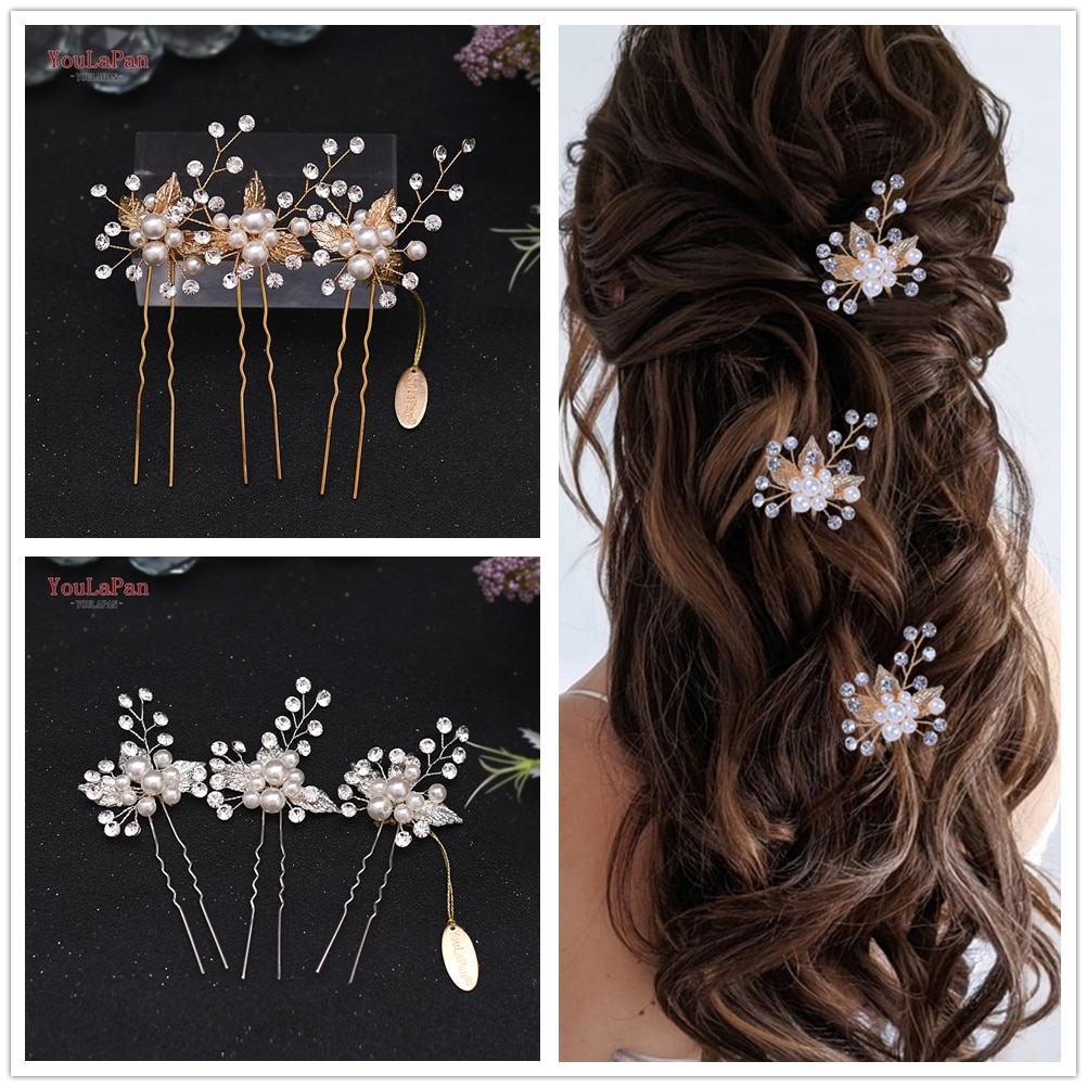 YouLaPan HP133 Rhinestone Crystal Bridal Hair Accessories Women Hair Comb  Bride Hair Clips Flower Hair Pins Party Headpiece - Shopizia