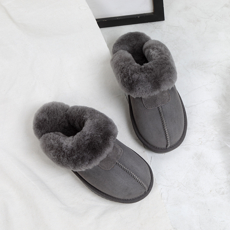 Top Quality 2022 Natural Sheepskin Fur Slippers Female Winter Slippers ...